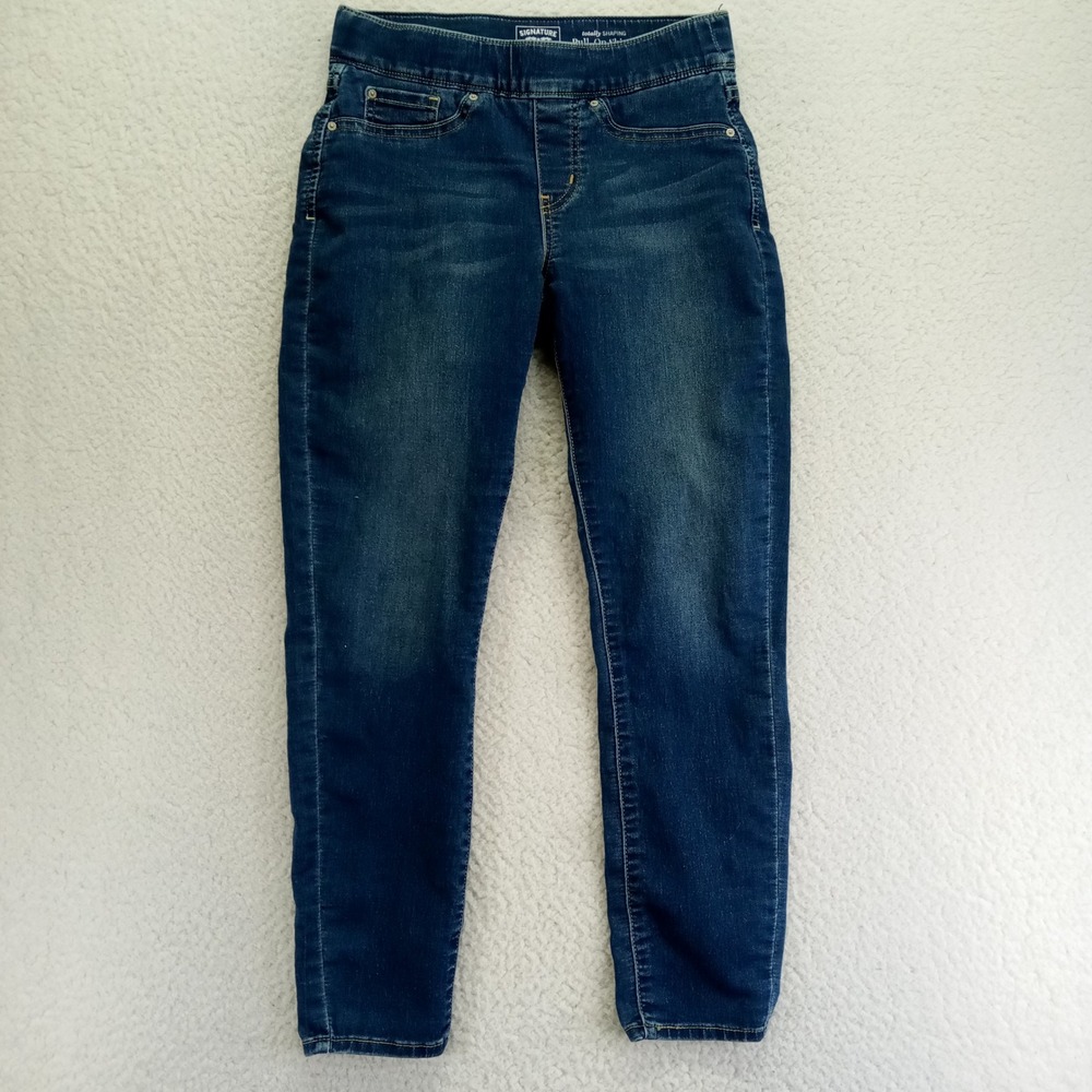 Signature by Levi Strauss Gold Women's Pull On Skinny Jeans‎ Blue Size 4S